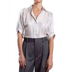 NEW PHARAOH chloe shirt in lustre pearl